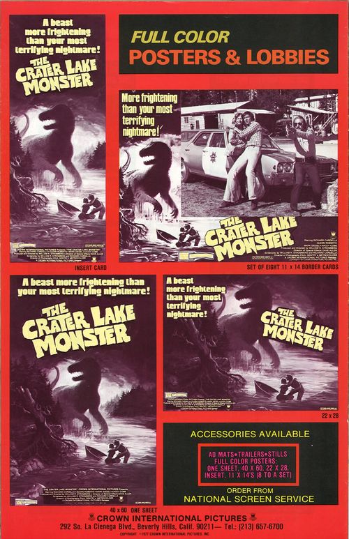 the crater lake monster pressbook