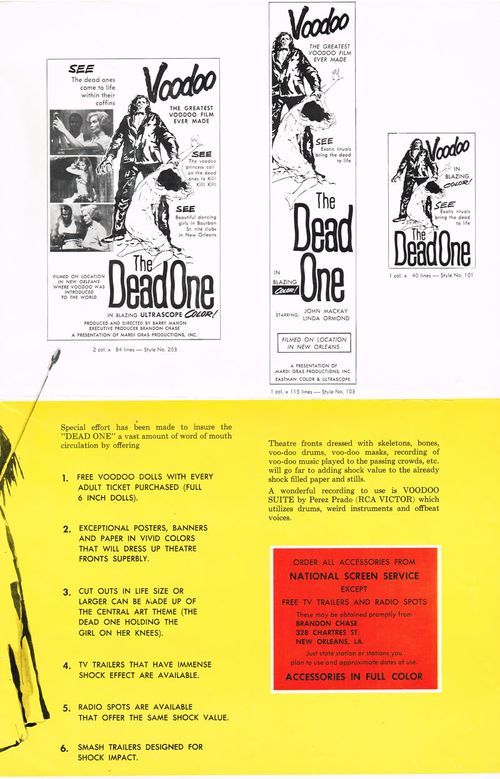 voodoo the dead one pressbook