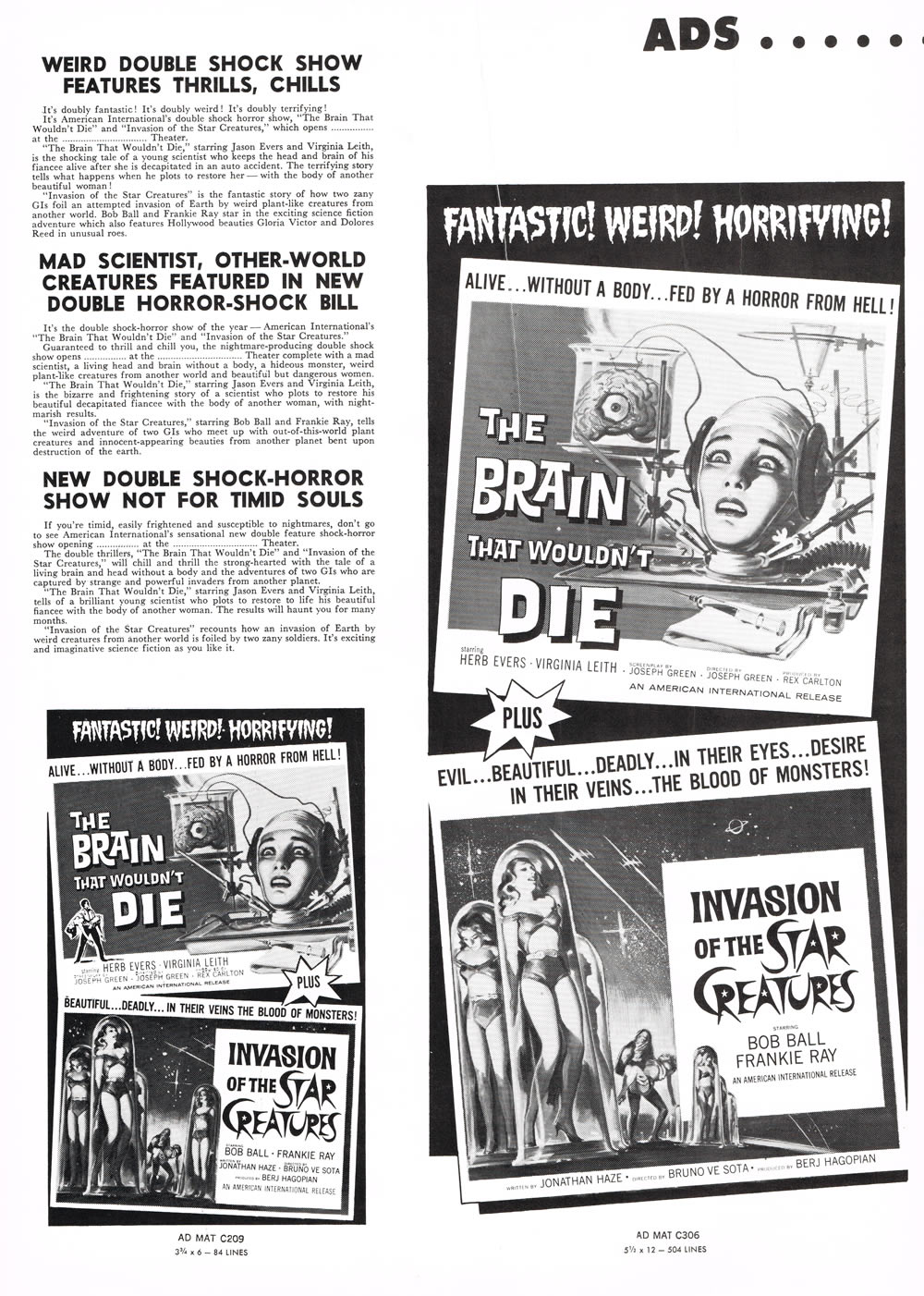 The Brain that wouldn't die Poster
