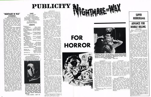 nightmare in wax and blood of dracula's castle pressbook