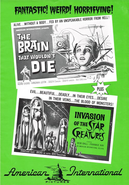 Double Bill Pressbook: The Brain That Wouldn't Die and Invasion of