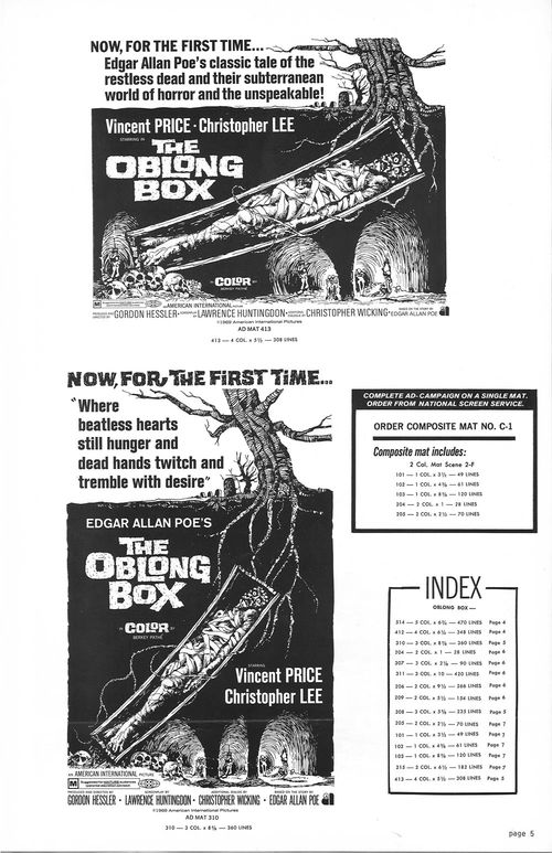 the oblong box pressbook