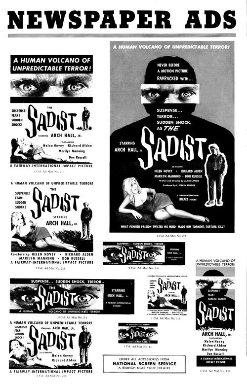 the sadist pressbook