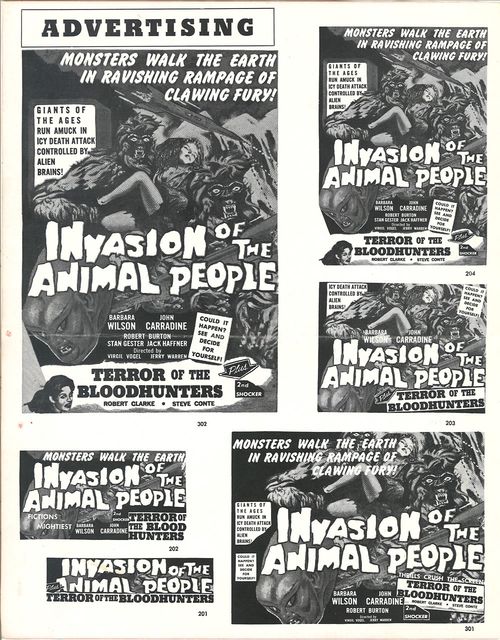 invasion of the animal people pressbook