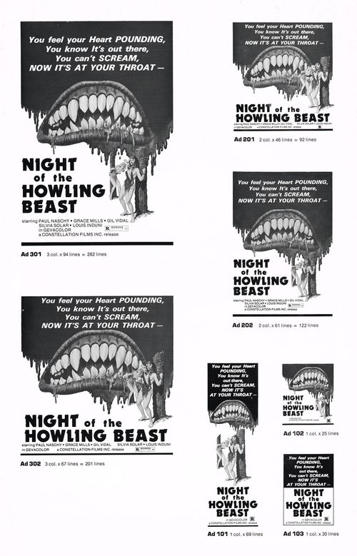 Night of the Howling Beast Pressbook