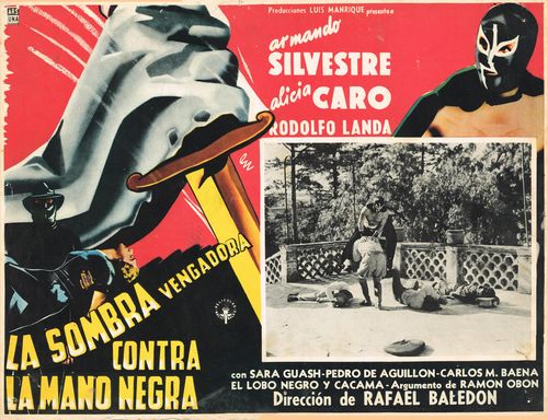 La Sombra Vengadora Contra La Mano Negra mexican lobby card