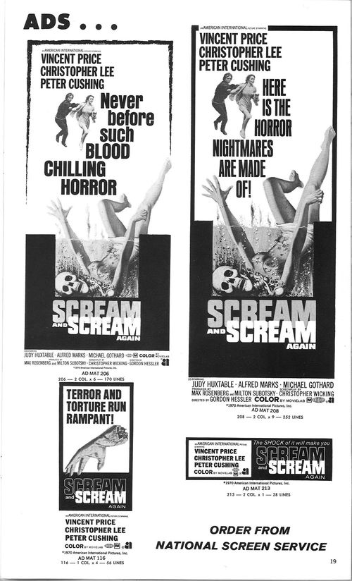 scream and scream again pressbook