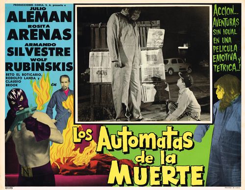 Los Automatas De La Muerte Mexican Lobby Card (Azteca Version)