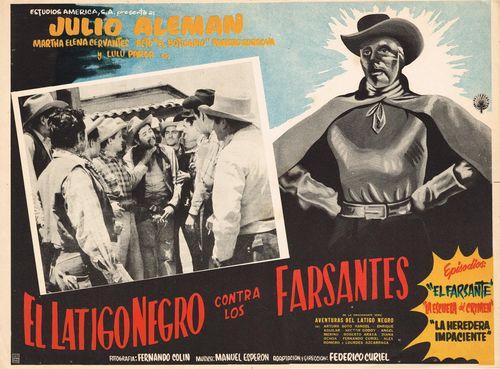 El Latigo Negro Contra Los Farsantes Mexican Lobby Card