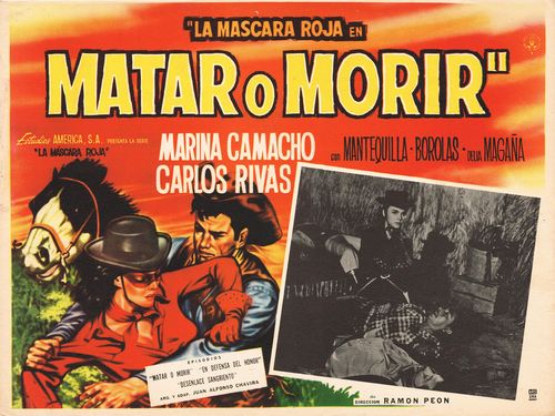 La Mascara Roja En Matar o Morir Mexican Lobby Card