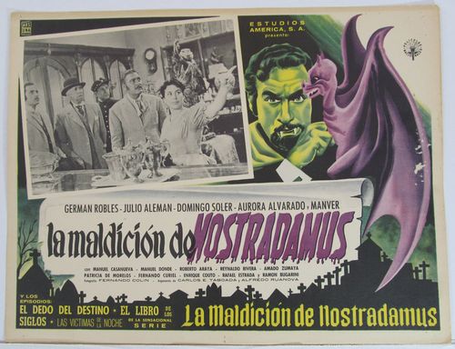 LA MALDICION DE NOSTRADAMUS Mexican Lobby Card