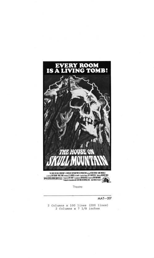 The House on Skull Mountain Pressbook