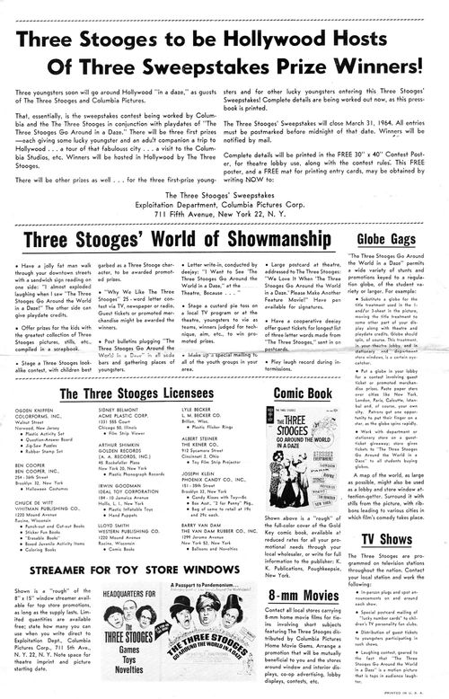 The Three Stooges Go Around the World In a Daze Pressbook