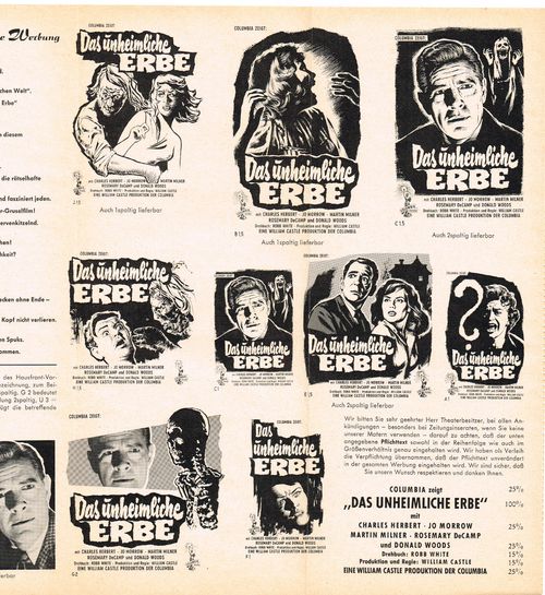 13 Ghosts German Pressbook