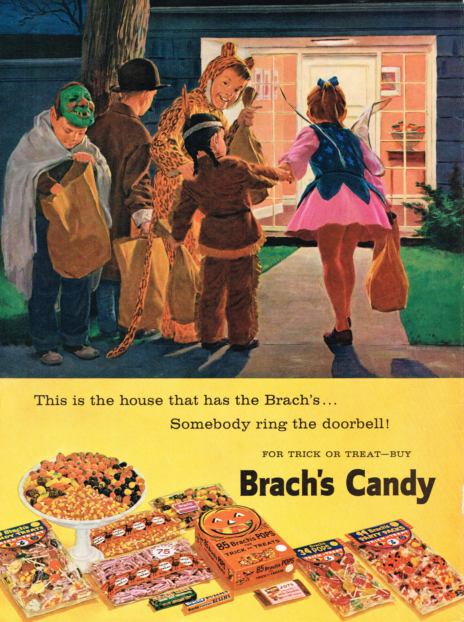 Vintage Brach's Trick or Treat Candy Halloween Haunted House Display Box —  Halloween Collector.com