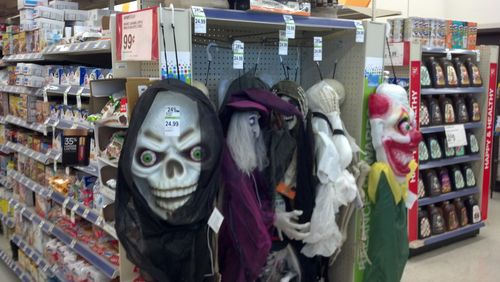 walgreens halloween skull and clown heads