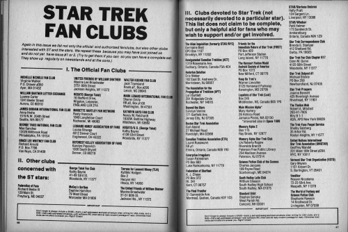 Star Trek Fan Clubs Issue 3