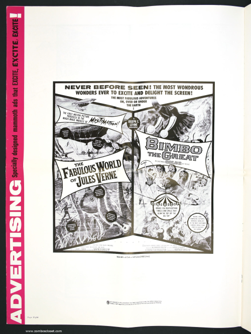 Fabulous World of Jules Verne Double Bill Pressbook 001