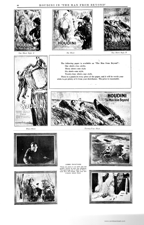 Houdini i
n The Man From Beyond Pressbook 001