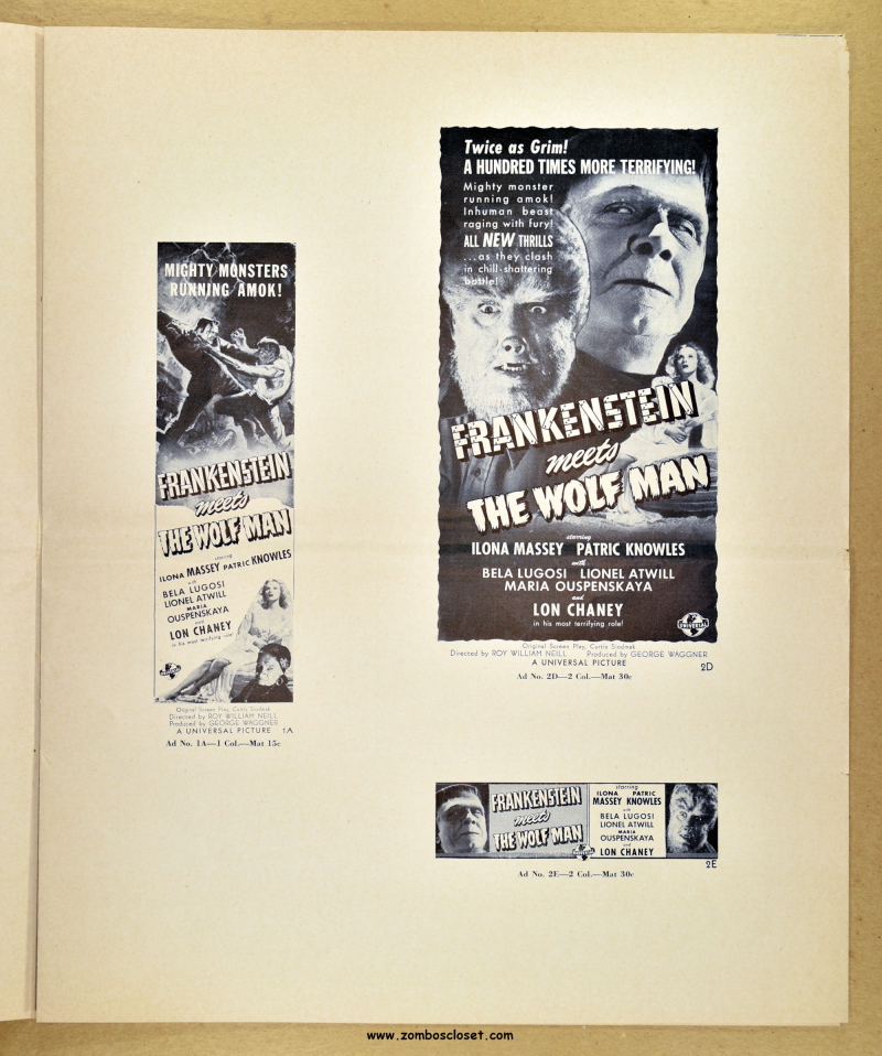 Frankenstein Meets the Wolf Man Ad Mat 01