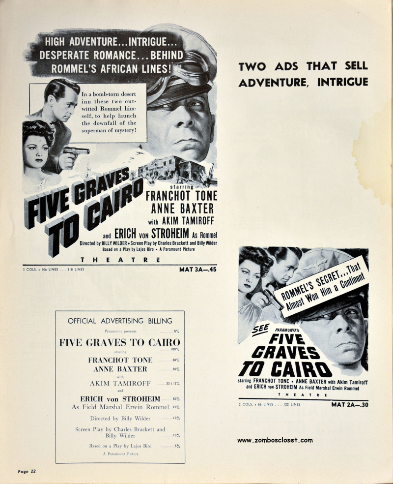 Five Graves to Cairo Pressbook 17