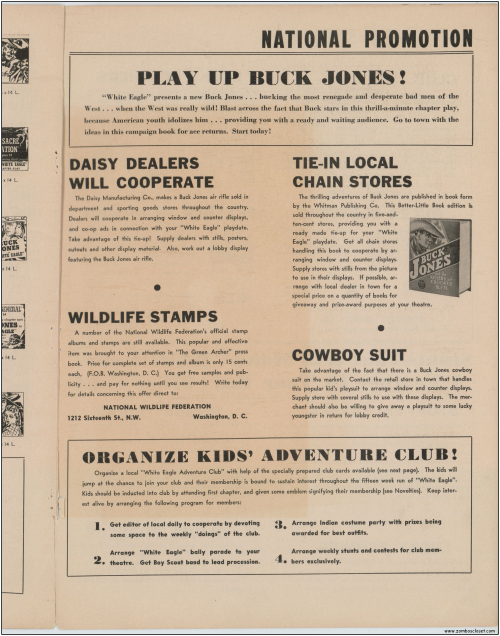 Buck Jones White Eagle Serial Pressbook001
