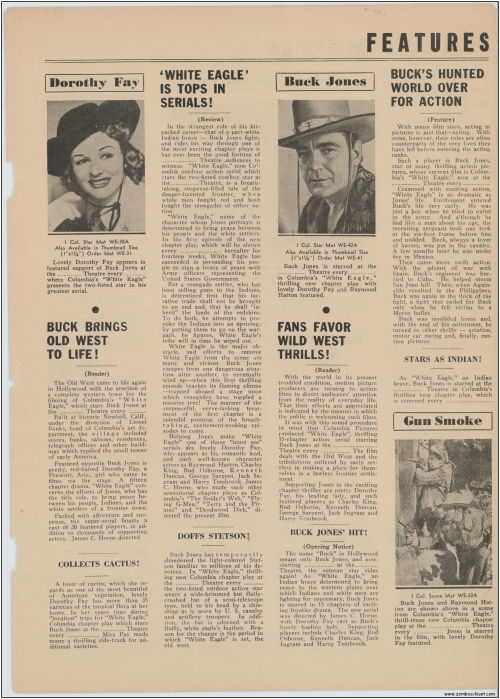Buck Jones White Eagle Serial Pressbook001