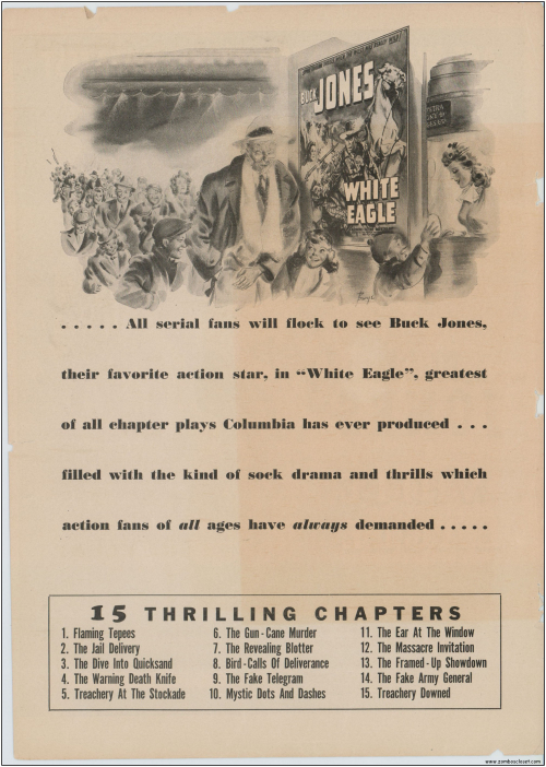 Buck Jones White Eagle Serial Pressbook001