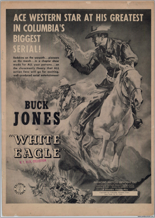 Buck Jones White Eagle Serial Pressbook001