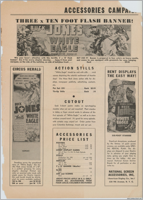 Buck Jones White Eagle Serial Pressbook009