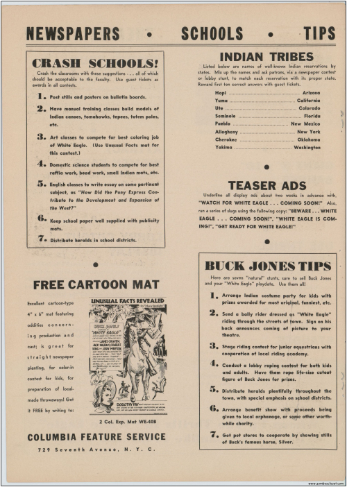 Buck Jones White Eagle Serial Pressbook009
