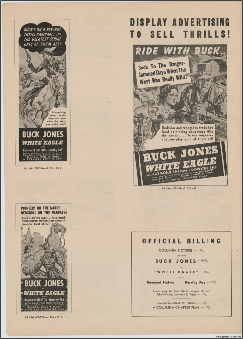 Buck Jones White Eagle Serial Pressbook009