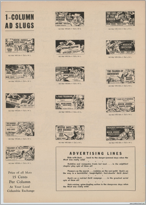Buck Jones White Eagle Serial Pressbook009
