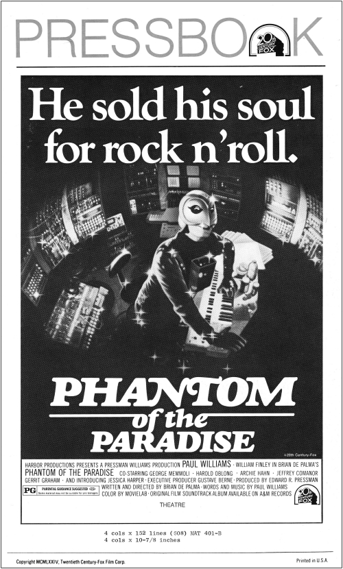 Phantom Of The Paradise Original Movie Poster –