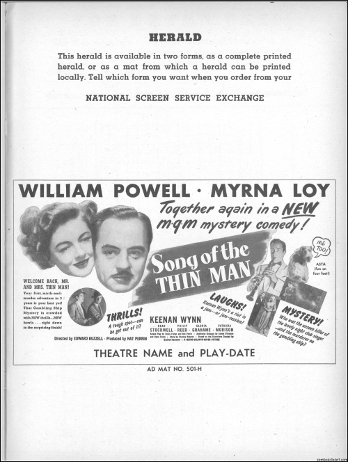 Song of the Thin Man Admats10