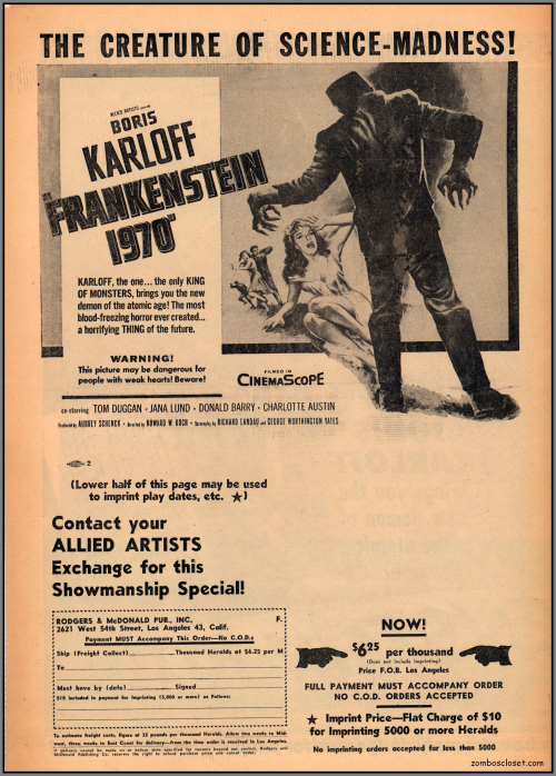 Frankenstein 1970 Theater Herald 02